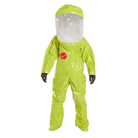 Dupont Tychem 10000, Training Suit, Front Entry, Expanded Back Extra-Wide Faceshield TK586TLY6X000100